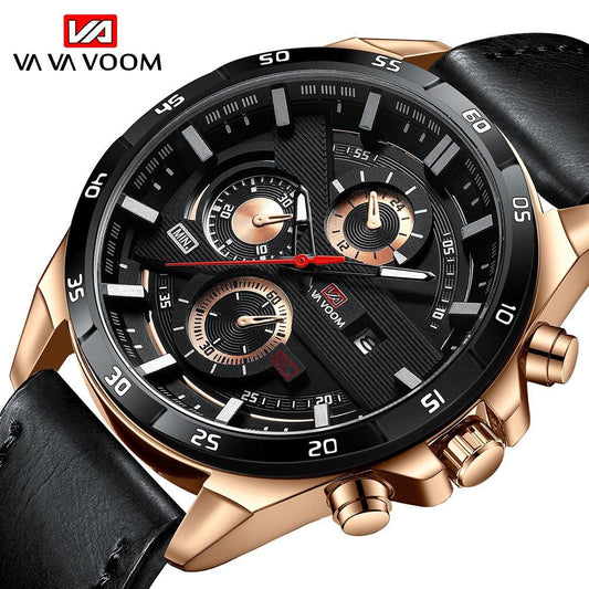 New Watches Men Men's Sports Table Belt Business Calendar Student Waterproof Watch Casual Stone Table - Viva Vista Store