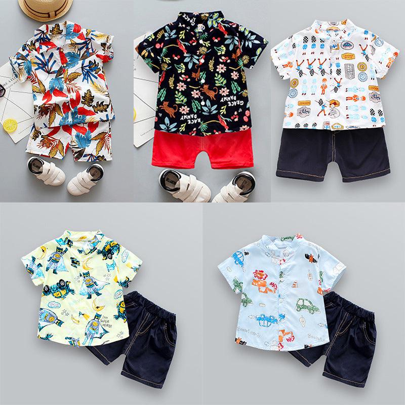 Children's Short Sleeve Shirt Boys Summer Sets - Viva Vista Store