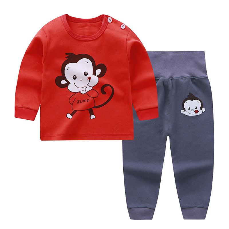 New boys and girls autumn suit children cotton autumn clothes autumn trousers underwear set home service baby clothing - Viva Vista Store