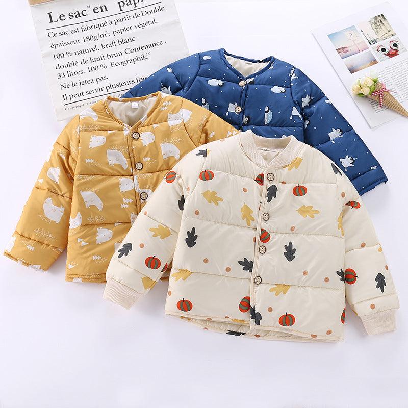 New children's cotton clothing winter boy jacket children's cotton clothing Korean version of the baby cotton jacket wearing thick boy - Viva Vista Store