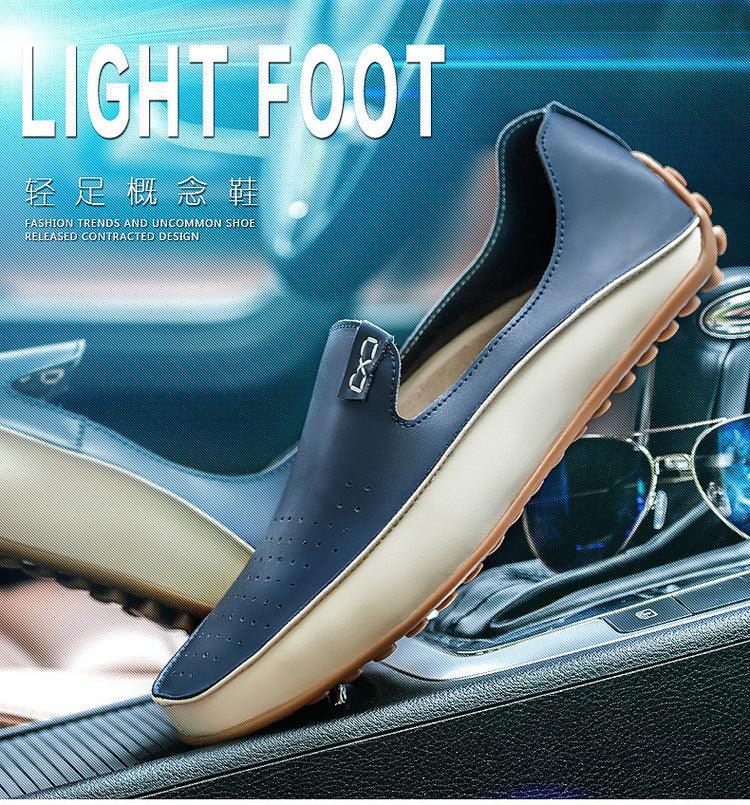 Cross-border explosion models light large size single shoes peas foreign trade men's shoes breathable punch men's shoes casual shoes - Viva Vista Store