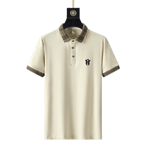 Men's Khaki Polo Shirt | Summer European Embroidered Design - Viva Vista Store