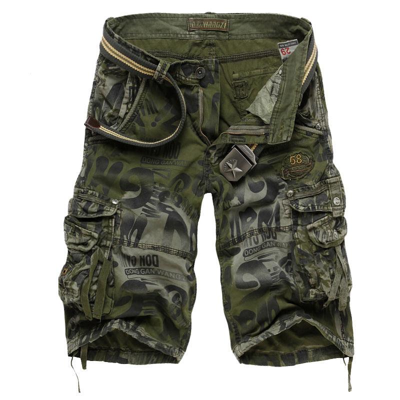 Men's Denim Loose Casual Five-point Overalls Camouflage Shorts - Viva Vista Store