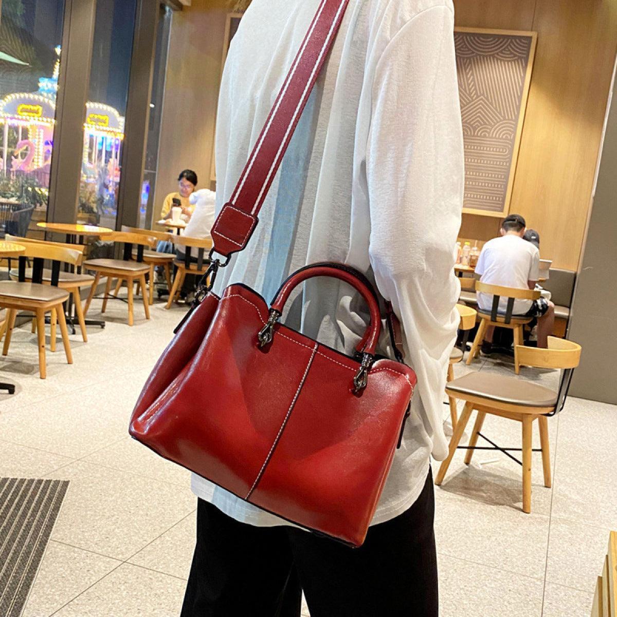 High-Capacity Zipper Splicing Handbag Shoulder Bag - Viva Vista Store