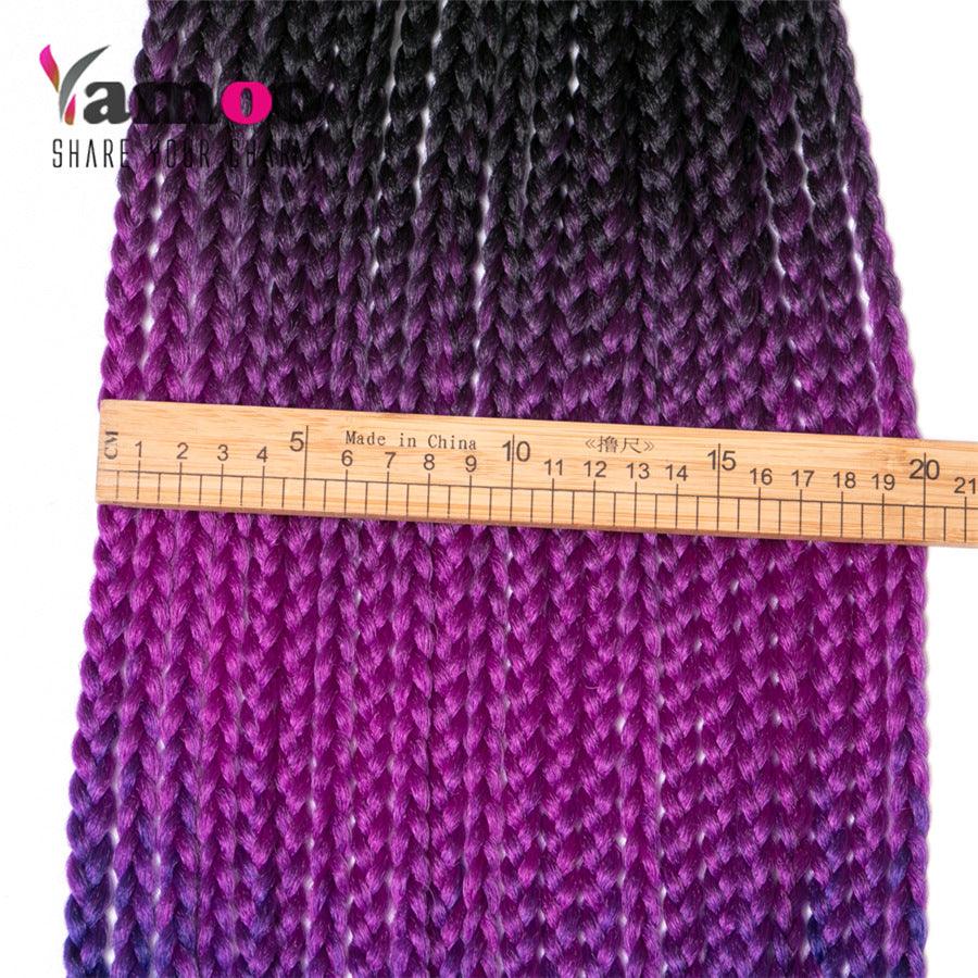 European and American wigs, horses, Africa, three strands, Box Braid, gradient, Crochet Hair - Viva Vista Store