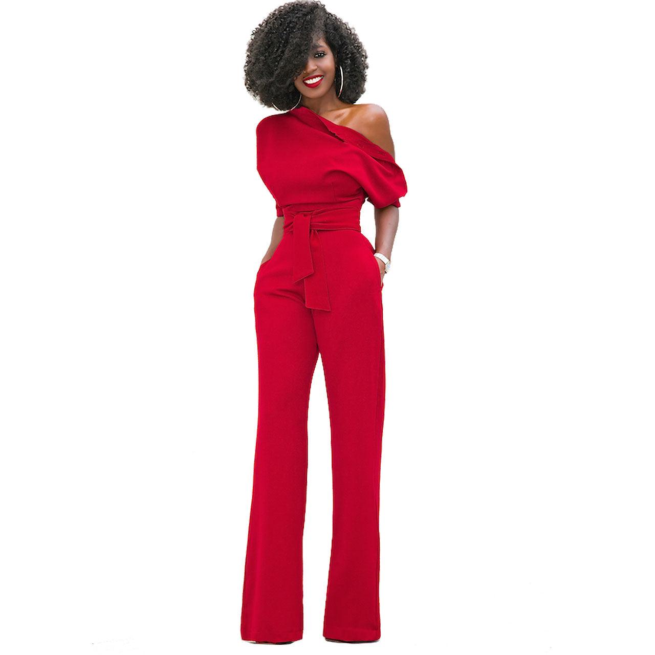 Women's Asymmetrical One-Piece Jumpsuits - Viva Vista Store