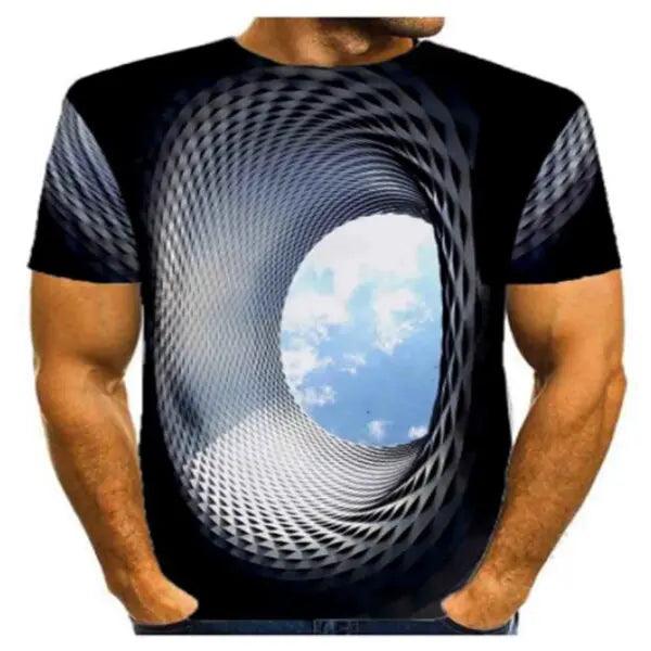 Effet optique 3D, tee-shirt pour homme. - Viva Vista Store