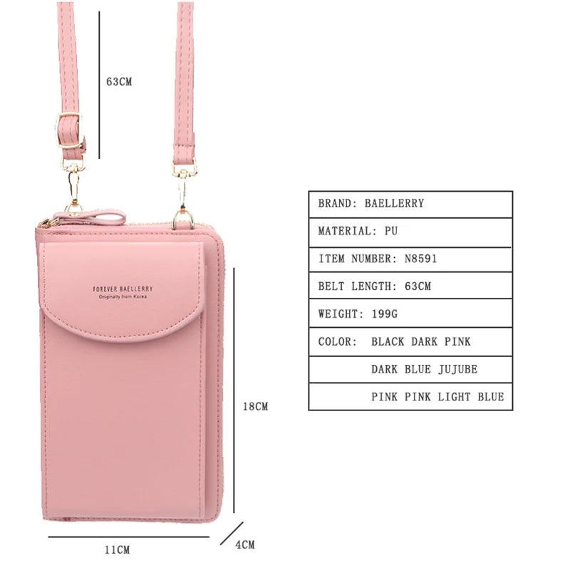 wallet women Diagonal PU multifunctional mobile phone clutch bag Ladies purse large capacity travel card holder passport cover - Viva Vista Store