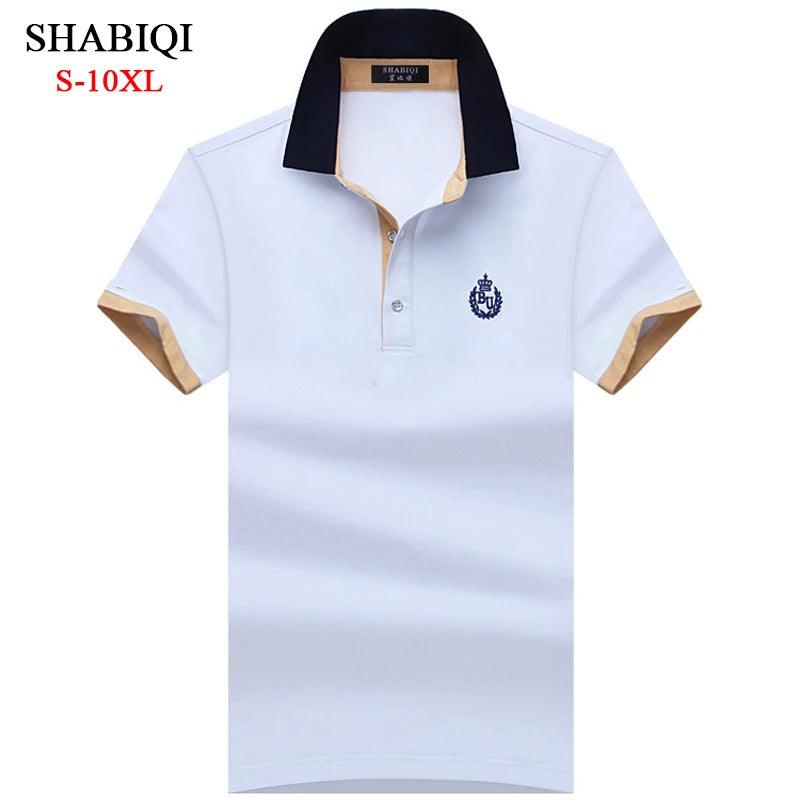 SHABIQI Classic Brand Men shirt Men Polo Shirt Men Short Sleeve Polos Shirt T Designer Polo Shirt Plus Size 6XL 7XL 8XL 9XL 10X - Viva Vista Store