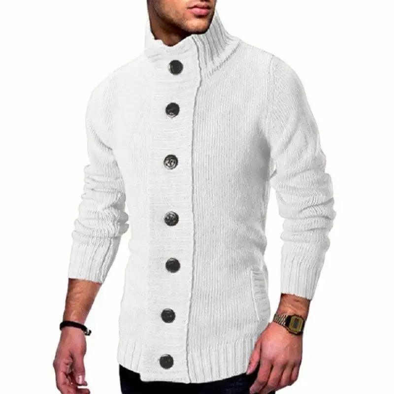 European and American fashion men's single breasted knitted sweater cardigan - Viva Vista Store