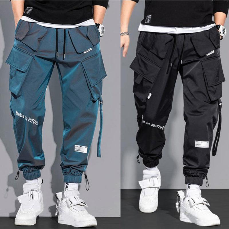 Men&#39;s Cargo Pants Fashion Hip Hop Multi-pocket Trousers Trendy Streetwear Solid Sweatpants Pantalones Casuales Para Hombre - Viva Vista Store