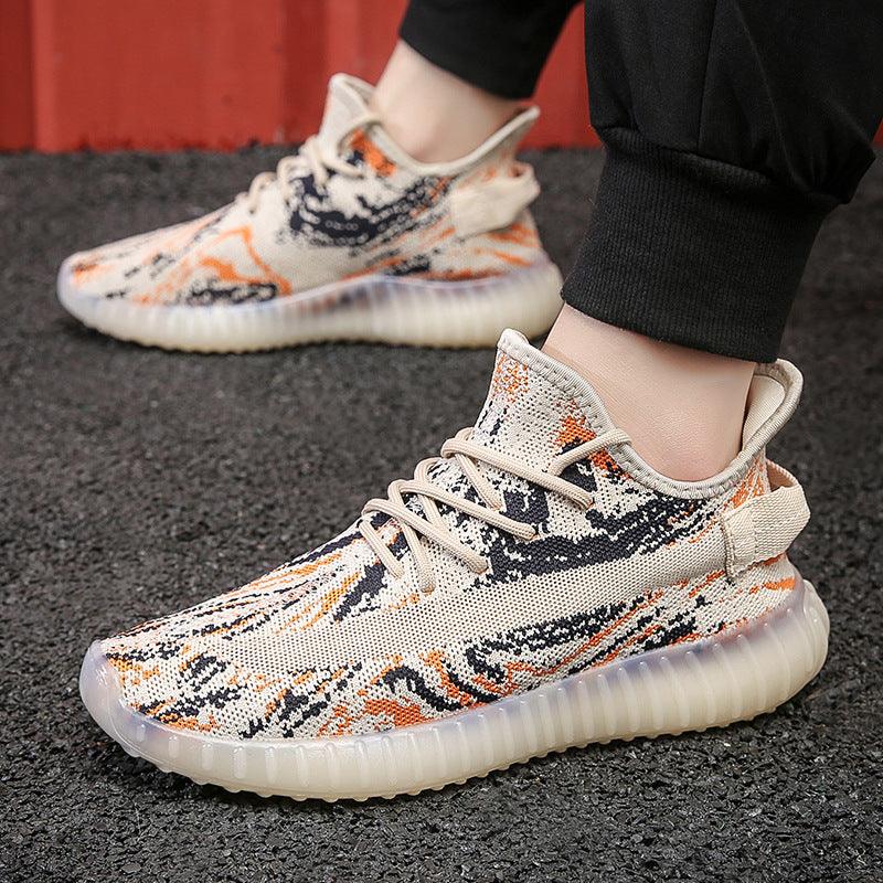 Autumn new cloud fog coconut shoes breathable flying weave couple men's shoes light trend sports shoes casual women's shoes - Viva Vista Store