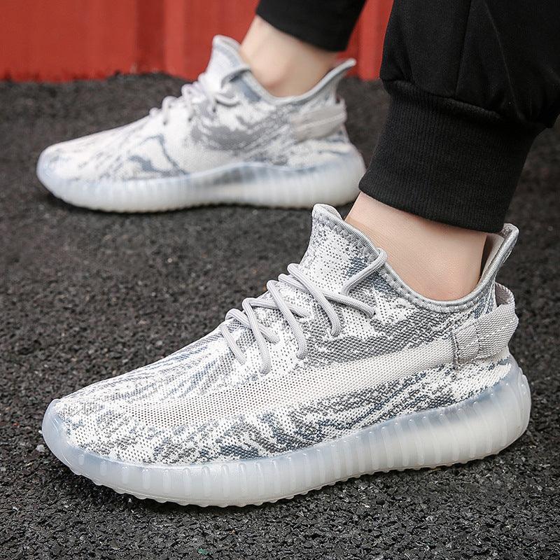 Autumn new cloud fog coconut shoes breathable flying weave couple men's shoes light trend sports shoes casual women's shoes - Viva Vista Store