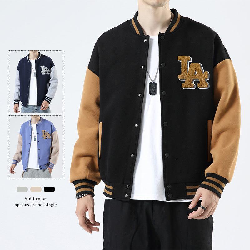 Korean fashion youth baseball leader card jacket male - Viva Vista Store