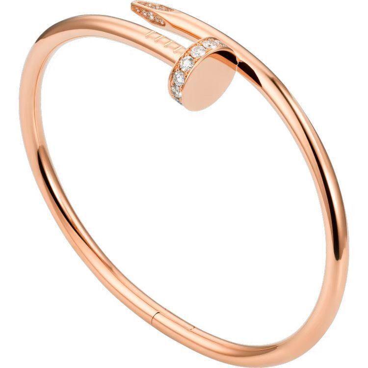 Simple Fashion Nail Bracelet Plating 18K Rose Gold Bracelet Titanium Jewelry - Viva Vista Store