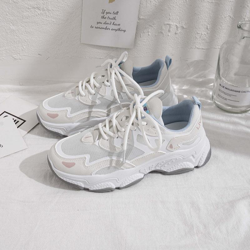 Korean version of the increase in sports shoes female trend small white shoes female - Viva Vista Store