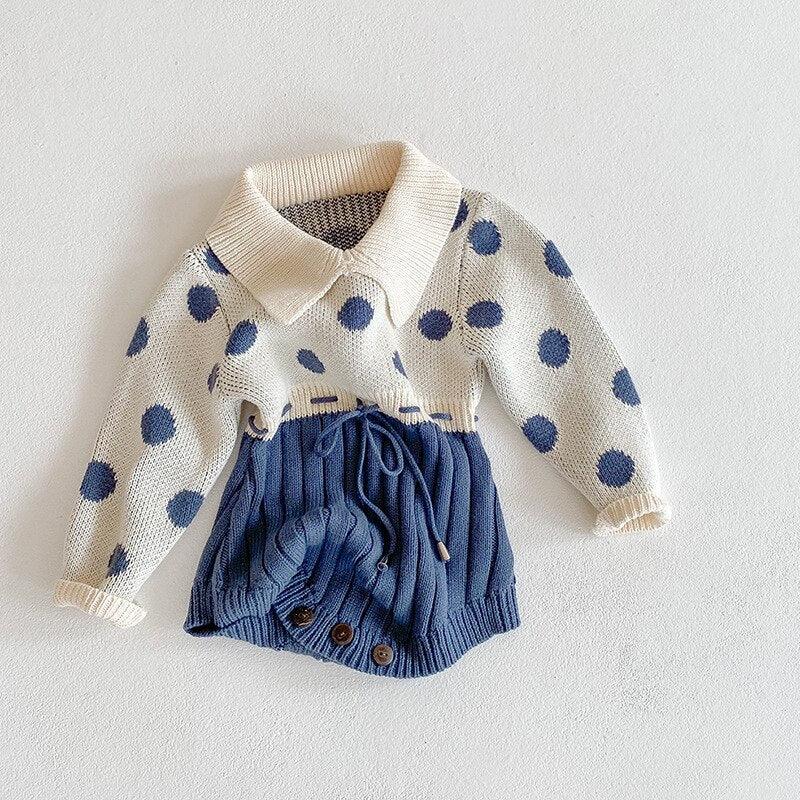 Blue Polka Dot Romper - Viva Vista Store