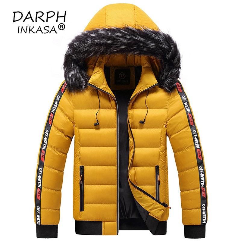 Winter Warm Men Hooded Parkas Jacket Coat Men Fur Collar Thick Fleece Parkas Men Outerwear Wool Windproof Down Jacket Coats Men - Viva Vista Store