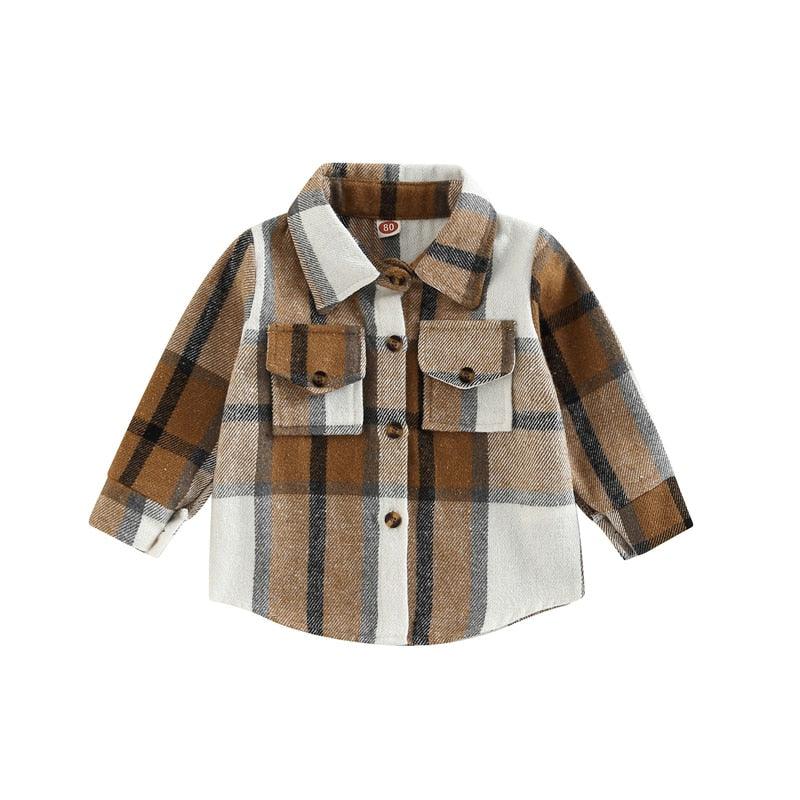 Tan Plaid Shacket - Viva Vista Store