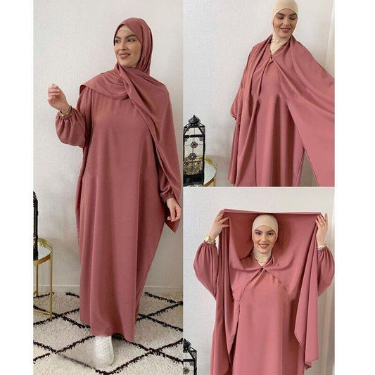 Ramadan Eid Muslim Hijab Dress Robes Musulmane Abaya Elegant Soft Islam Kaftans Abayas For Women Arab Worship Service Clothing - Viva Vista Store