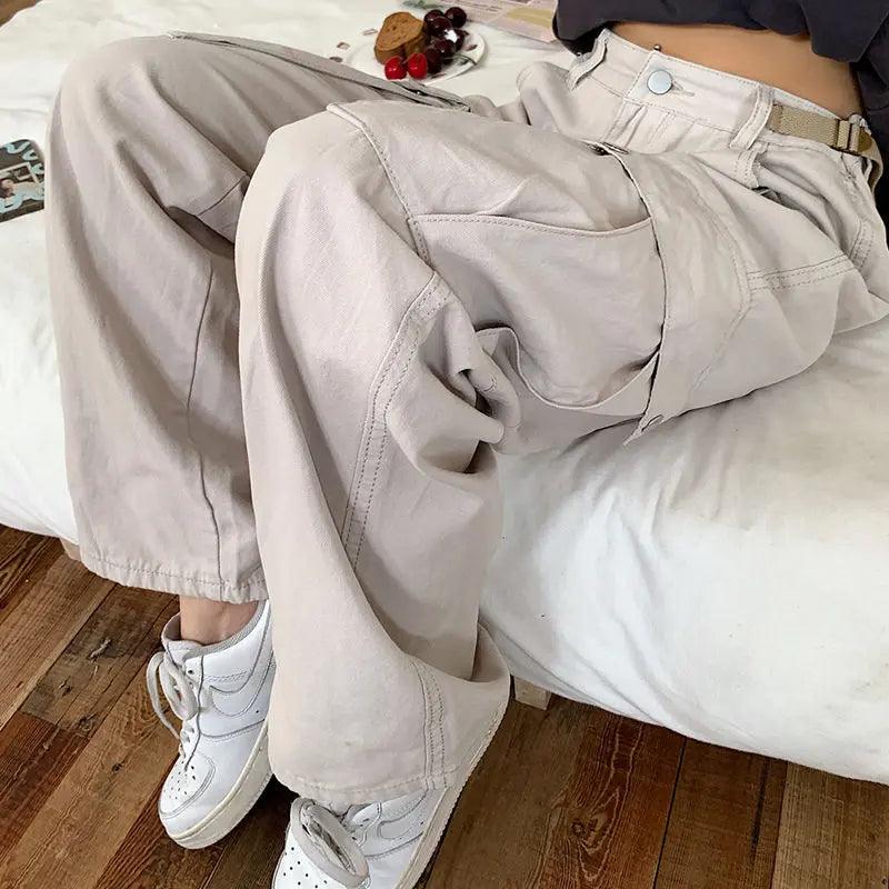 Retro Khaki Cargo Pants - Viva Vista Store