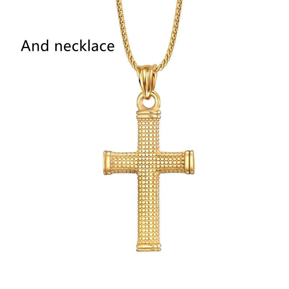 Stainless Steel Cast Religious Cross Necklace - Viva Vista Store