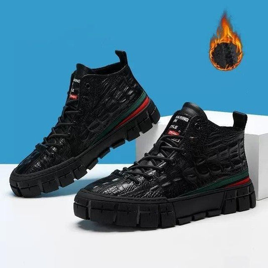 High-top Leather Men's Sneakers - Viva Vista Store