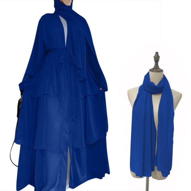 Chiffon Open Abaya Dubai Kaftan Women Dresses - Viva Vista Store