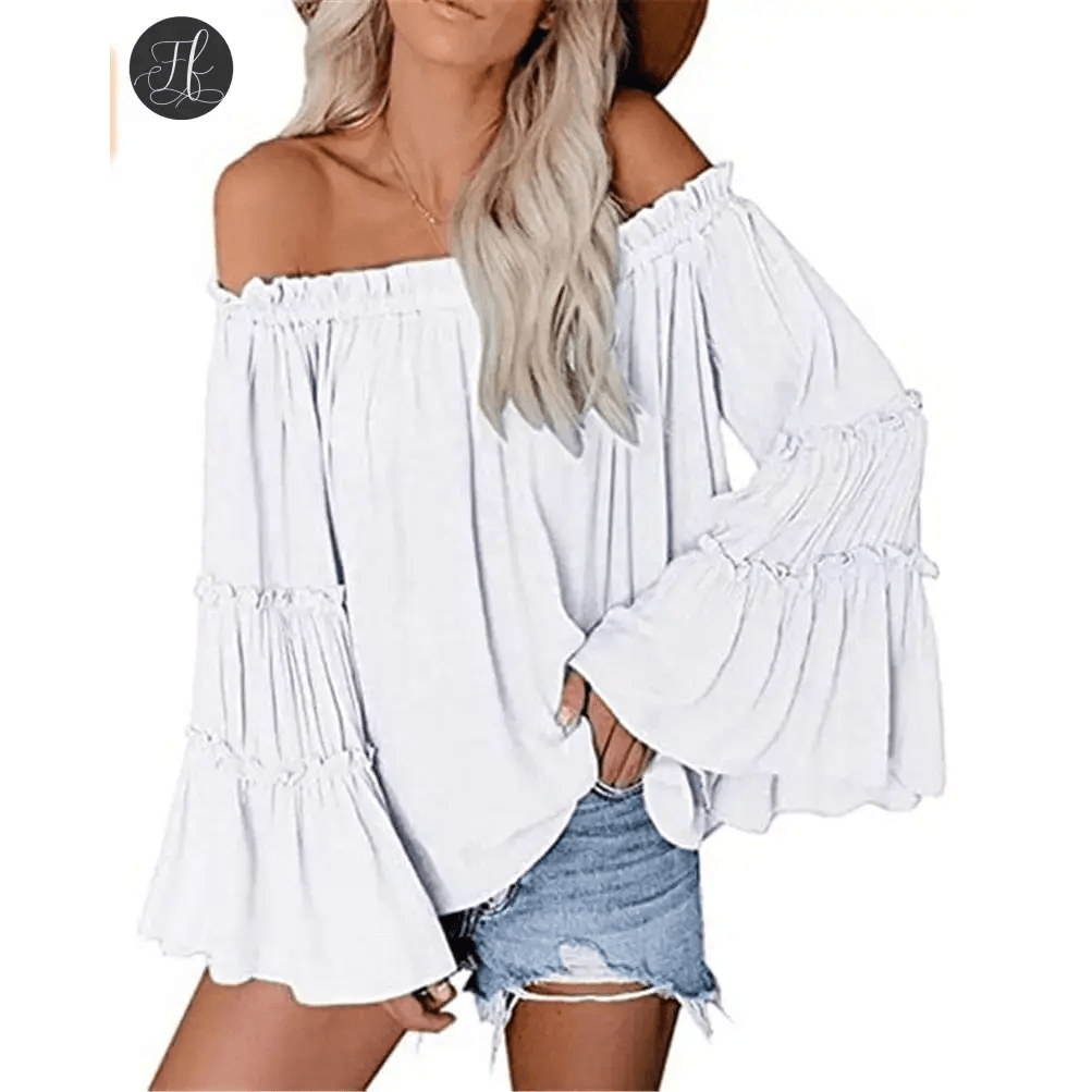 One Word Collar Casual Loose Top - Viva Vista Store