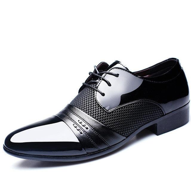 Luxury Brand Men Shoes Men's Flats Shoes Men Patent Leather Shoes Classic Oxford Shoes For Men New Fashion - Viva Vista Store